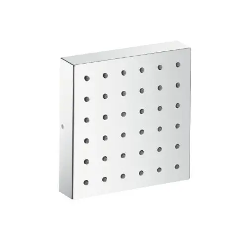 Eckiges Duschmodul aus Chrom mit rechteckiger Form und mehreren Düsen für Wasserabgabe, hergestellt von AXOR.